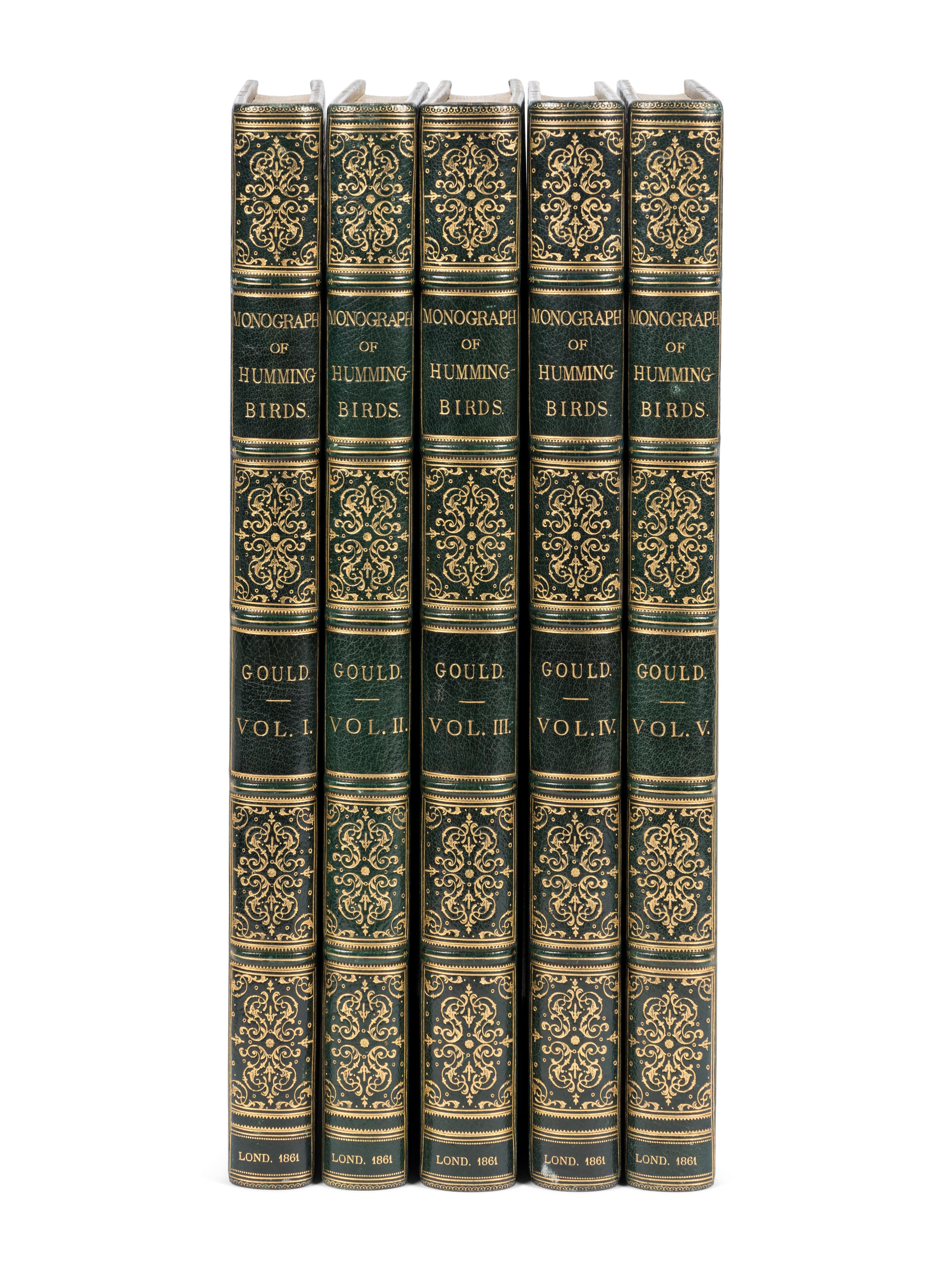 GOULD, John (1804-1881). A Monograph of the Trochilidae, or Family of Humming-Birds . London: Taylor and Francis for the Author, [1849]-1861.