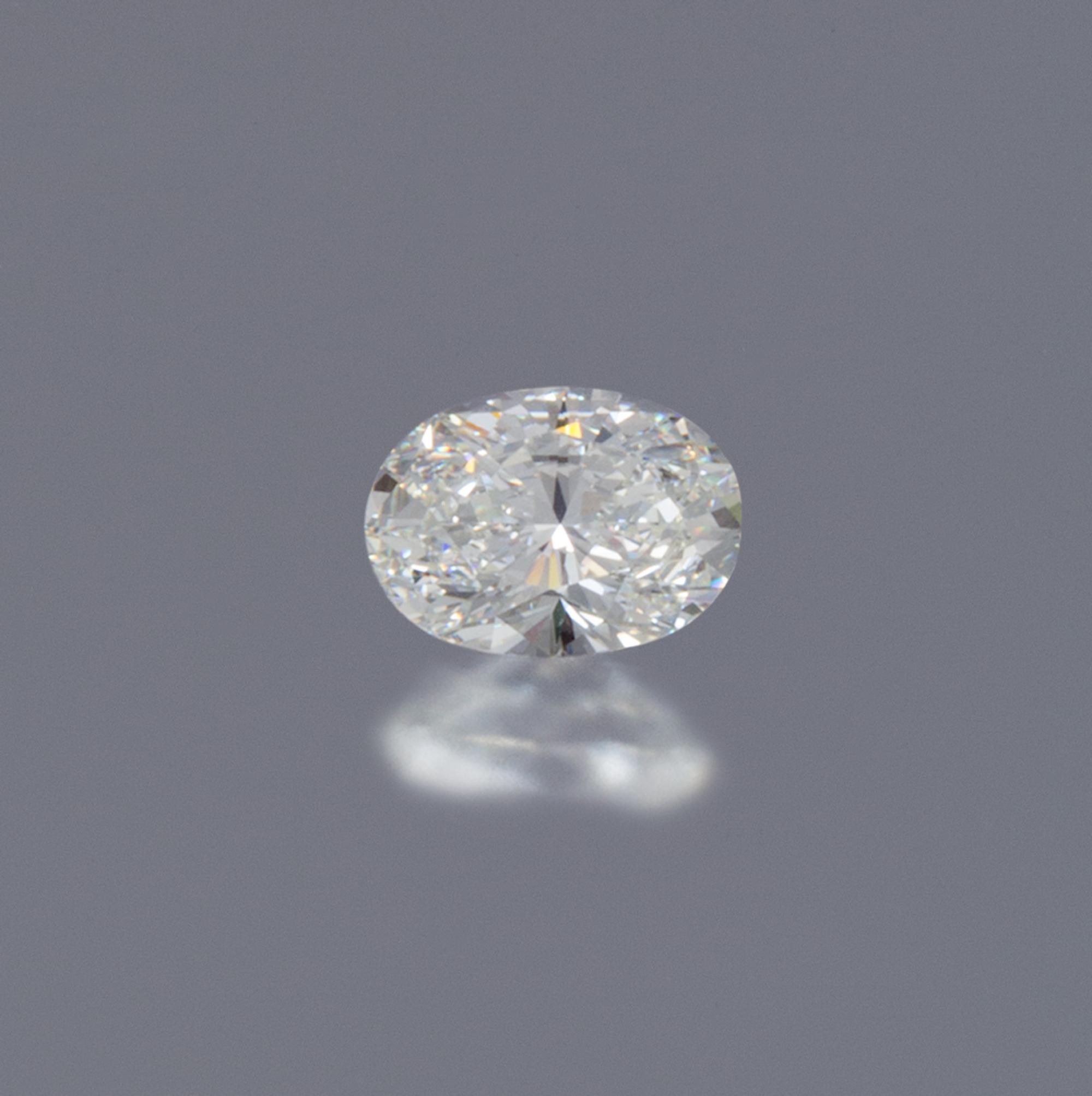 A 2.03 Carat Oval Brilliant Cut Diamond,