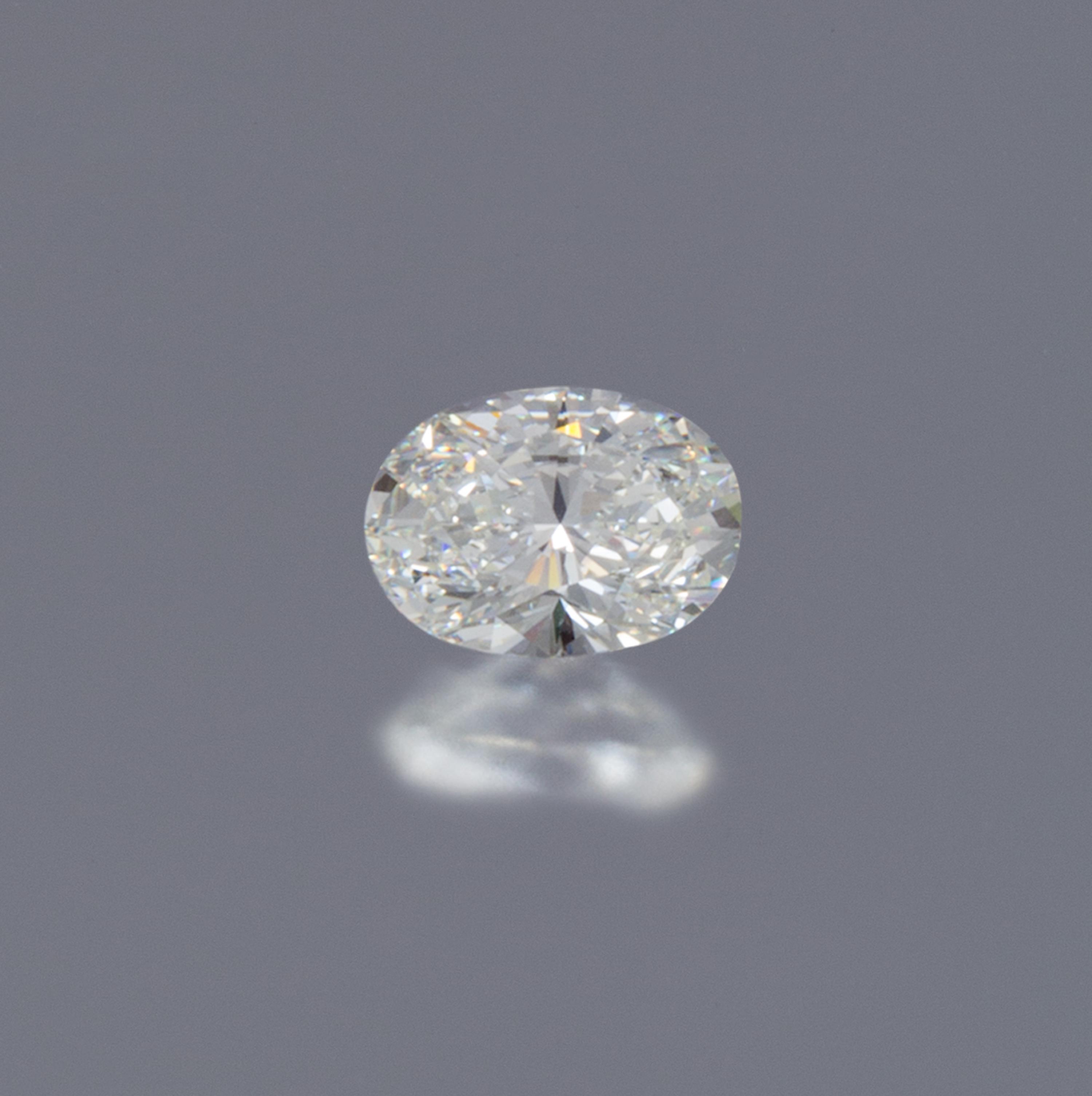 A 2.03 Carat Oval Brilliant Cut Diamond,