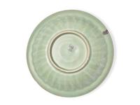 A Chinese Longquan Celadon Glazed Porcelain 'Double Fish' Dish, Ming Dynasty 明 龍泉窯青釉雙魚盤