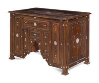 A Syrian Mother-of-Pearl Inlaid Walnut Desk — 20TH CENTURY