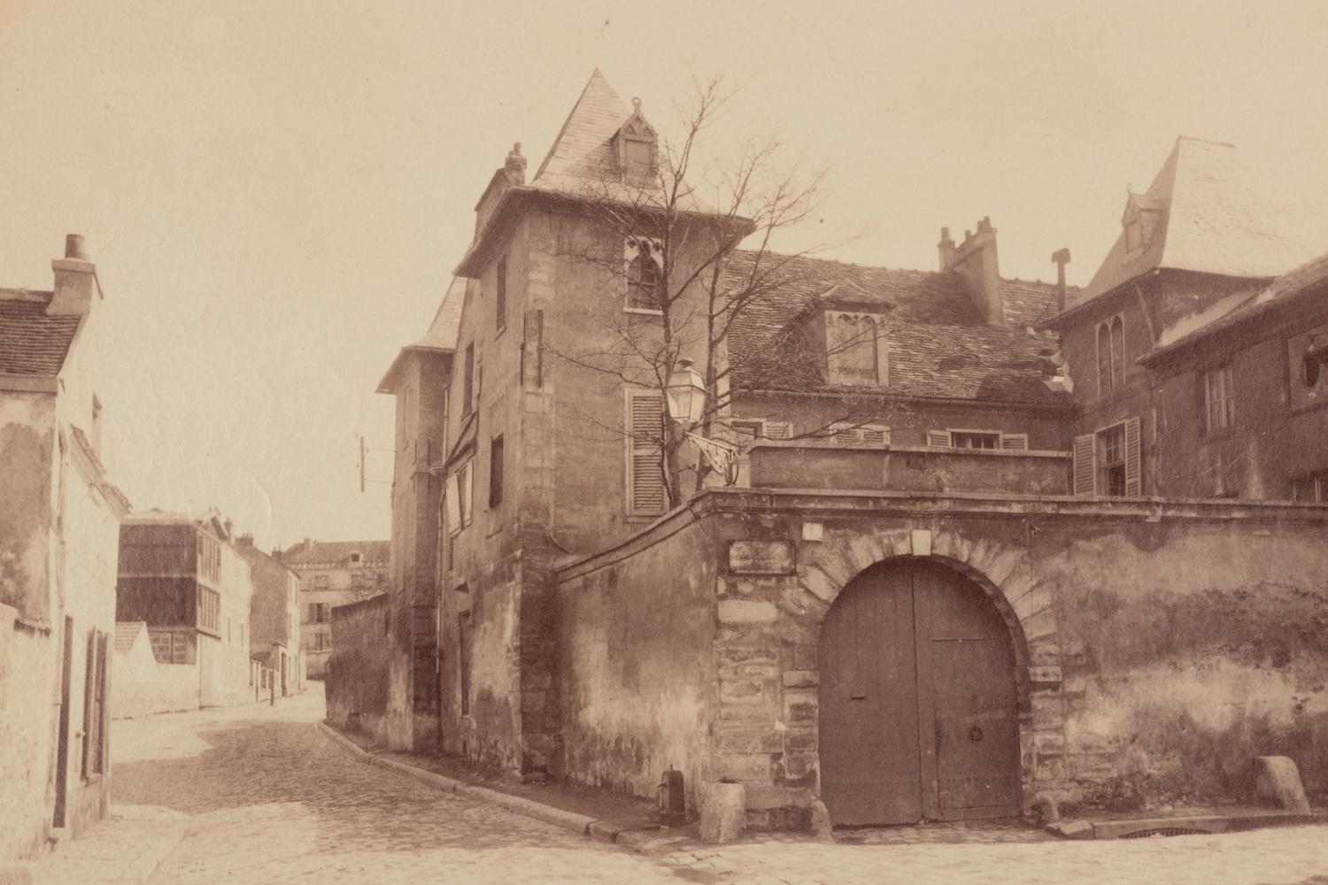 A pair of photographs ( 5e arrondissement, 1899 (rue Saint-Médard) , 1899-1900; Gentilly – ancien château , 1901)