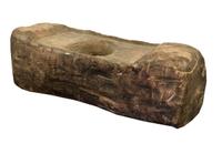 A Primitive Wood Mortar 29" W x 10" D x 10" H — Argentina, 19th Century