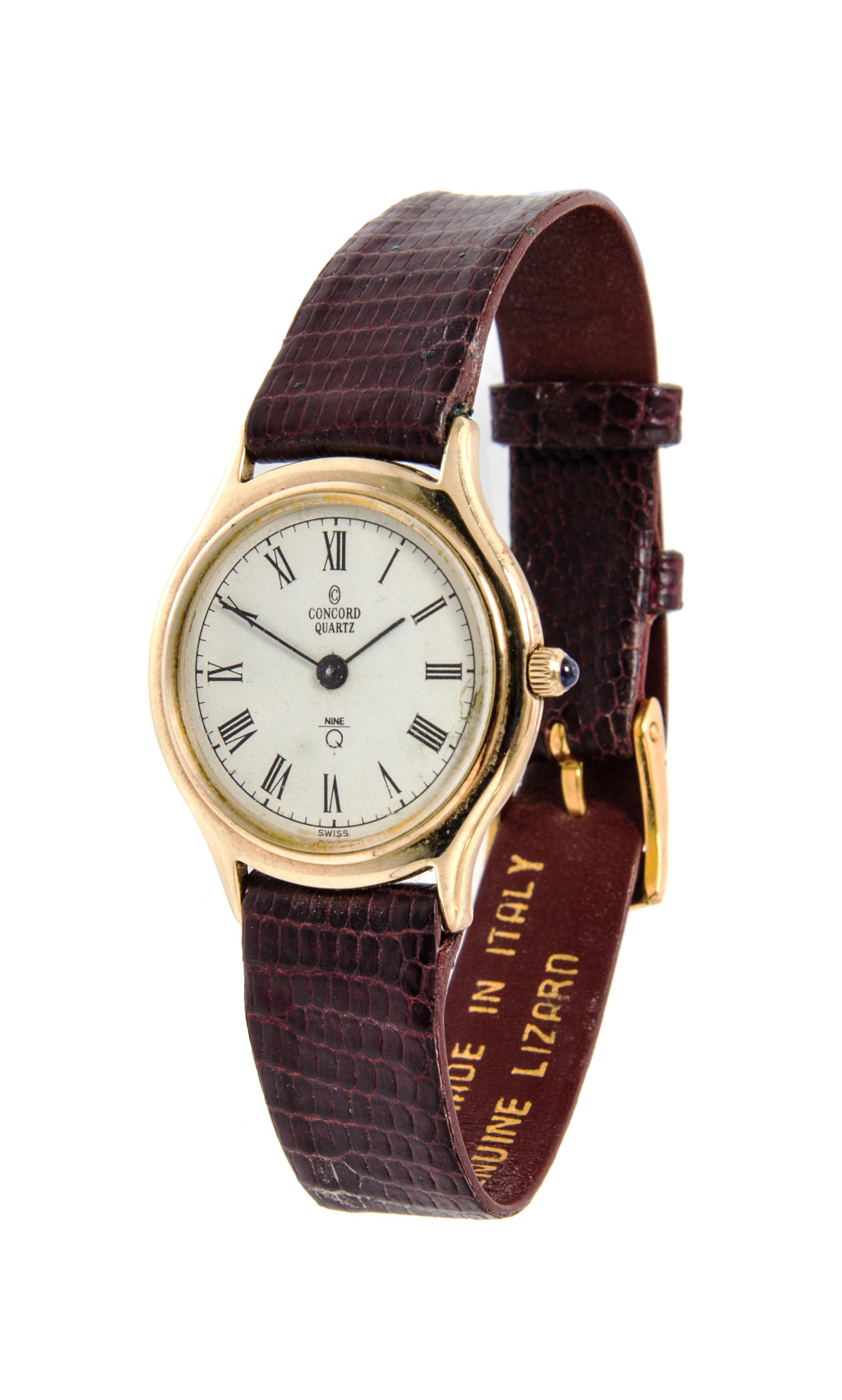 A 14 Karat Yellow Wristwatch, Concord, 11.50 dwts.