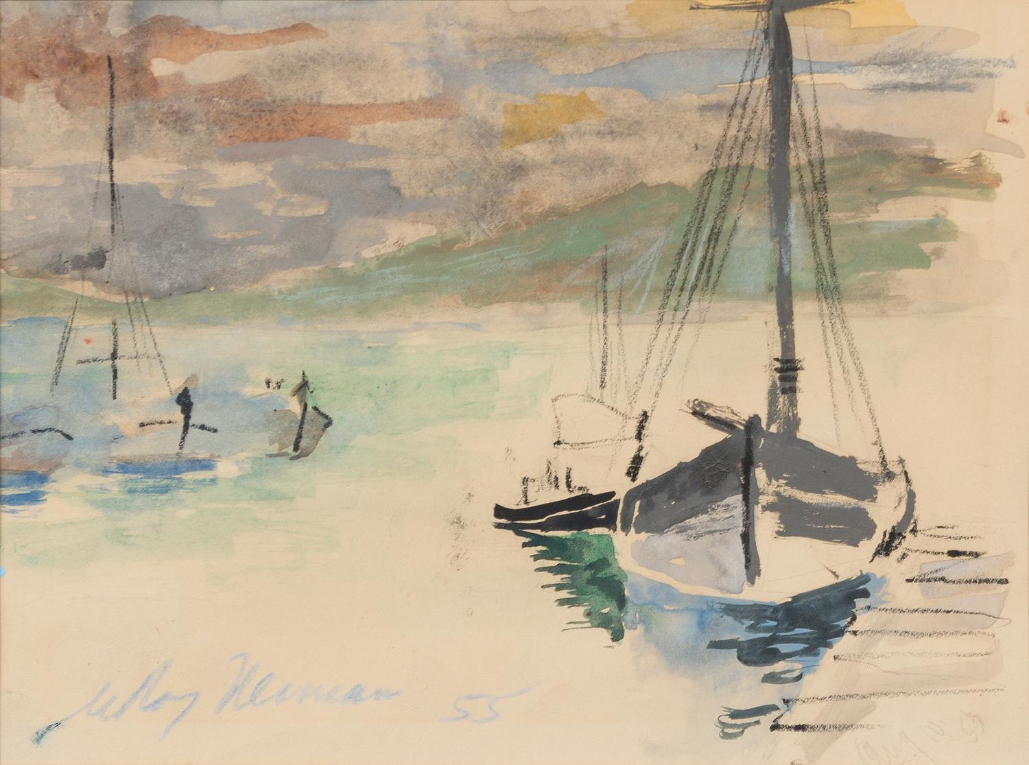 LeRoy Neiman, (American, 1921-2012), Untitled (Sailboat)