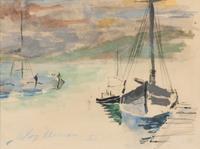 LeRoy Neiman, (American, 1921-2012), Untitled (Sailboat)