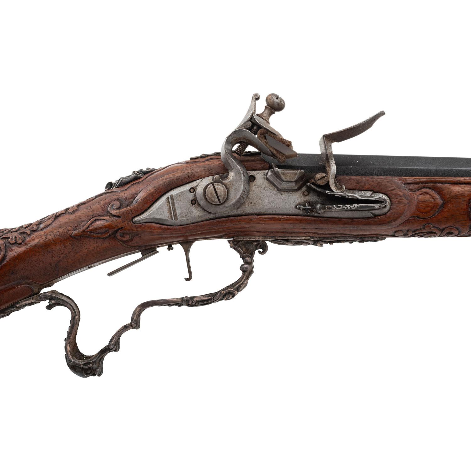 Contemporary Flintlock Viennese Style Jaeger by John B. Derrick (American, b.1936)