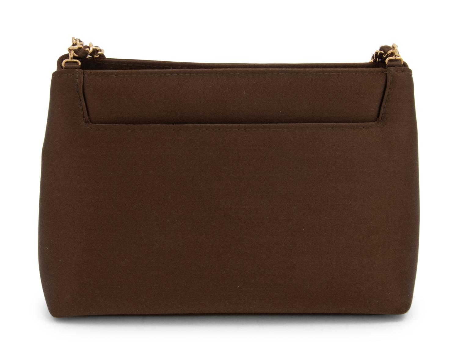 Chanel Brown Satin Evening Bag, 2000-02