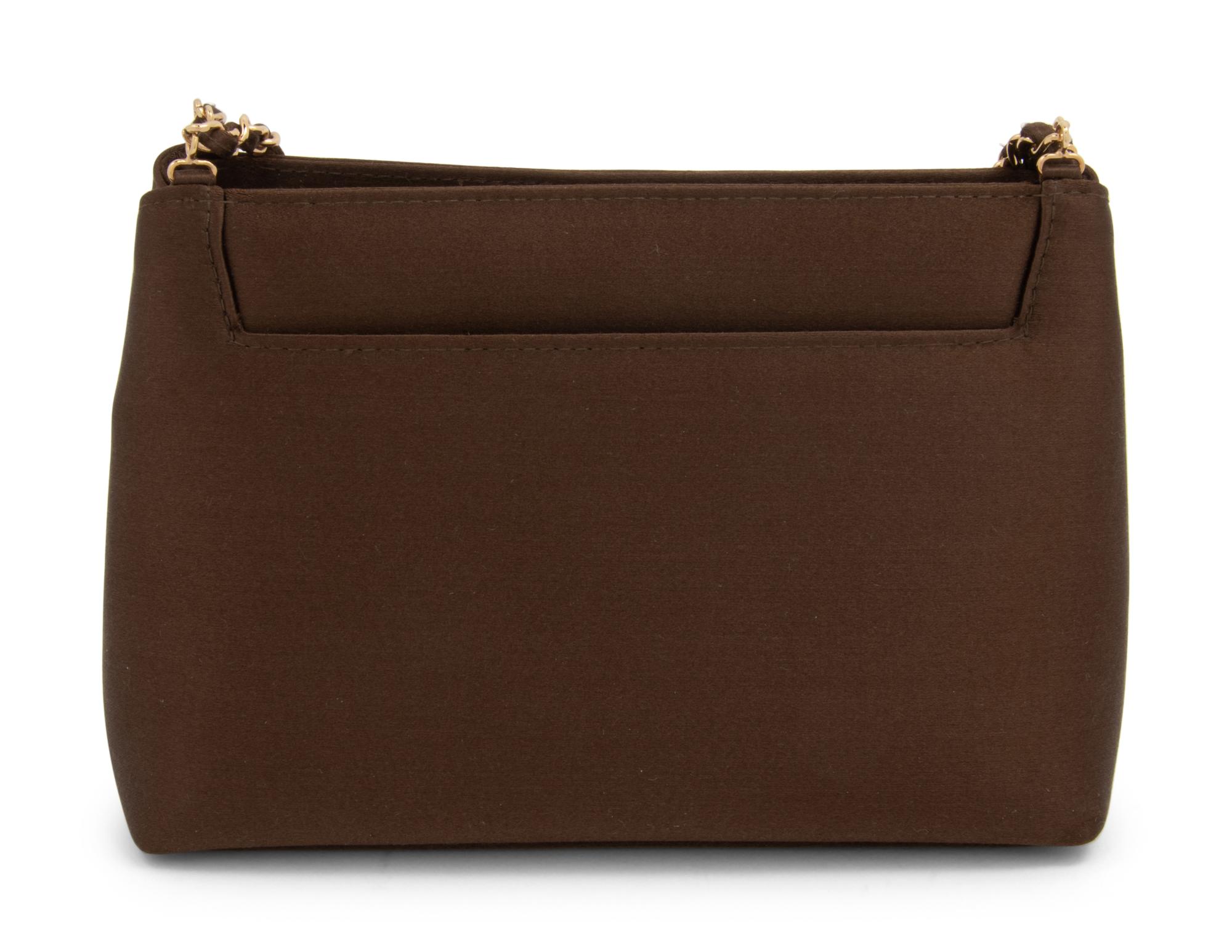 Chanel Brown Satin Evening Bag, 2000-02