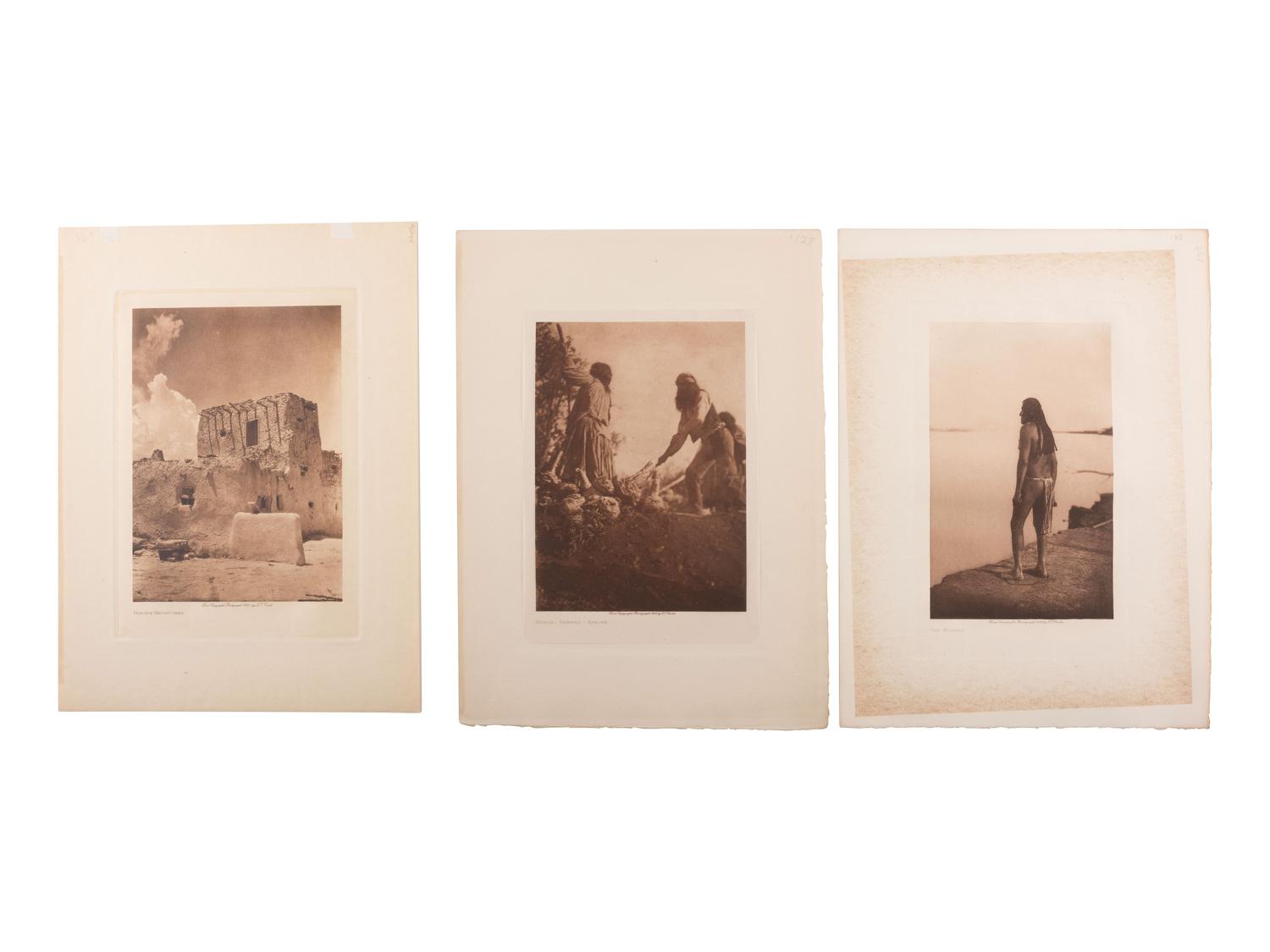 CURTIS, Edward (1868-1952), photographer. A group of 10 photogravures of Southwestern subjects.