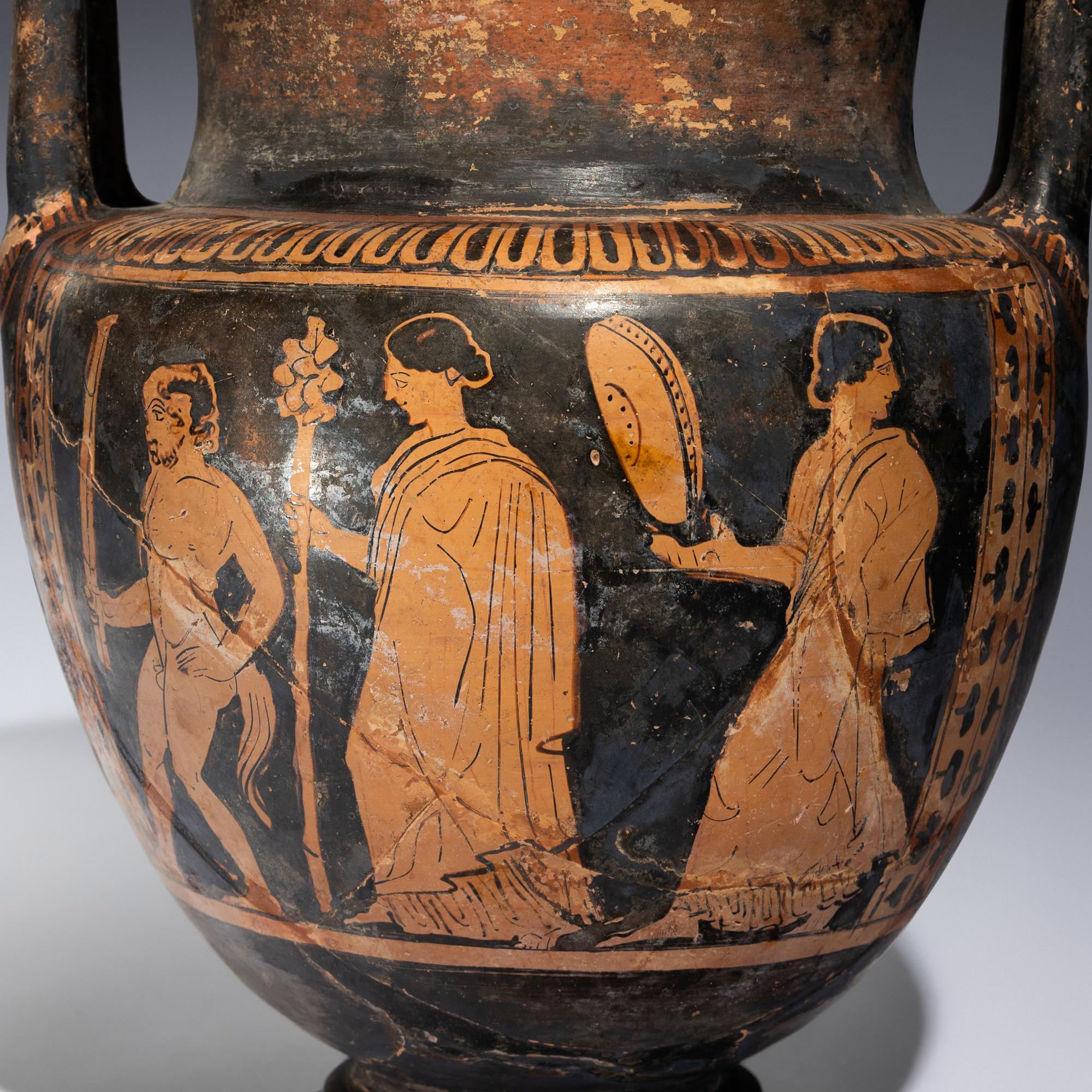 An Attic Red‑Figured Column‑Krater with Dionysiac Scenes