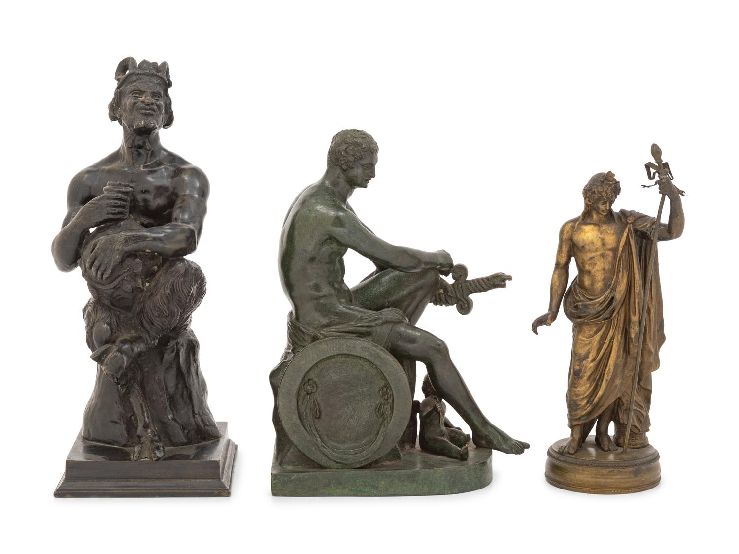 Three Continental Bronze Figures