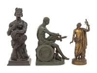 Three Continental Bronze Figures