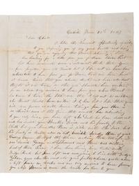 [UNDERGROUND RAILROAD - MCCLINTOCK RIOT]. Detailed ALS from a free Black man to a friend in Mexico.