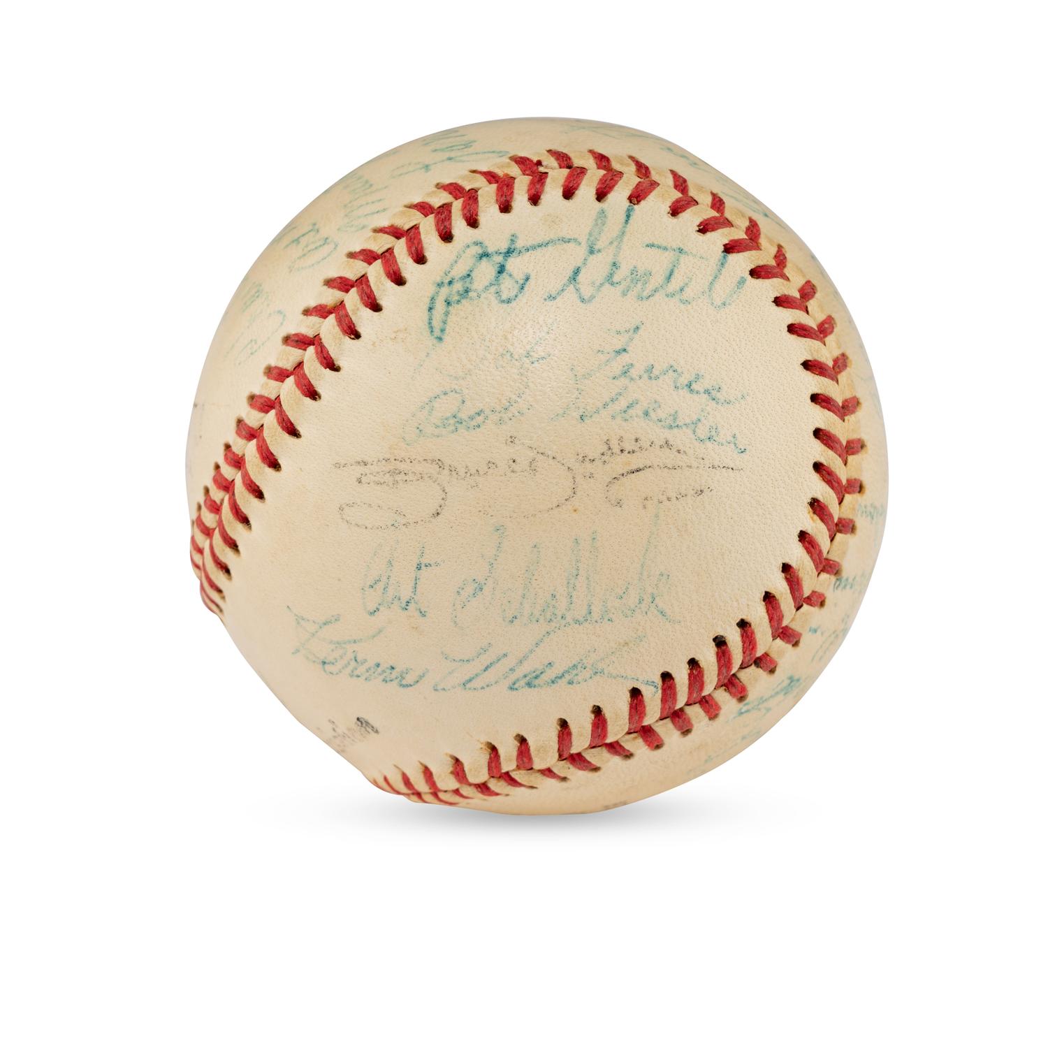 A 1953 Kansas City Blues Team Signed Autograph Baseball