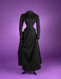 Collection of Four 19th Century Black Wool Riding Clothes, 1880-1890