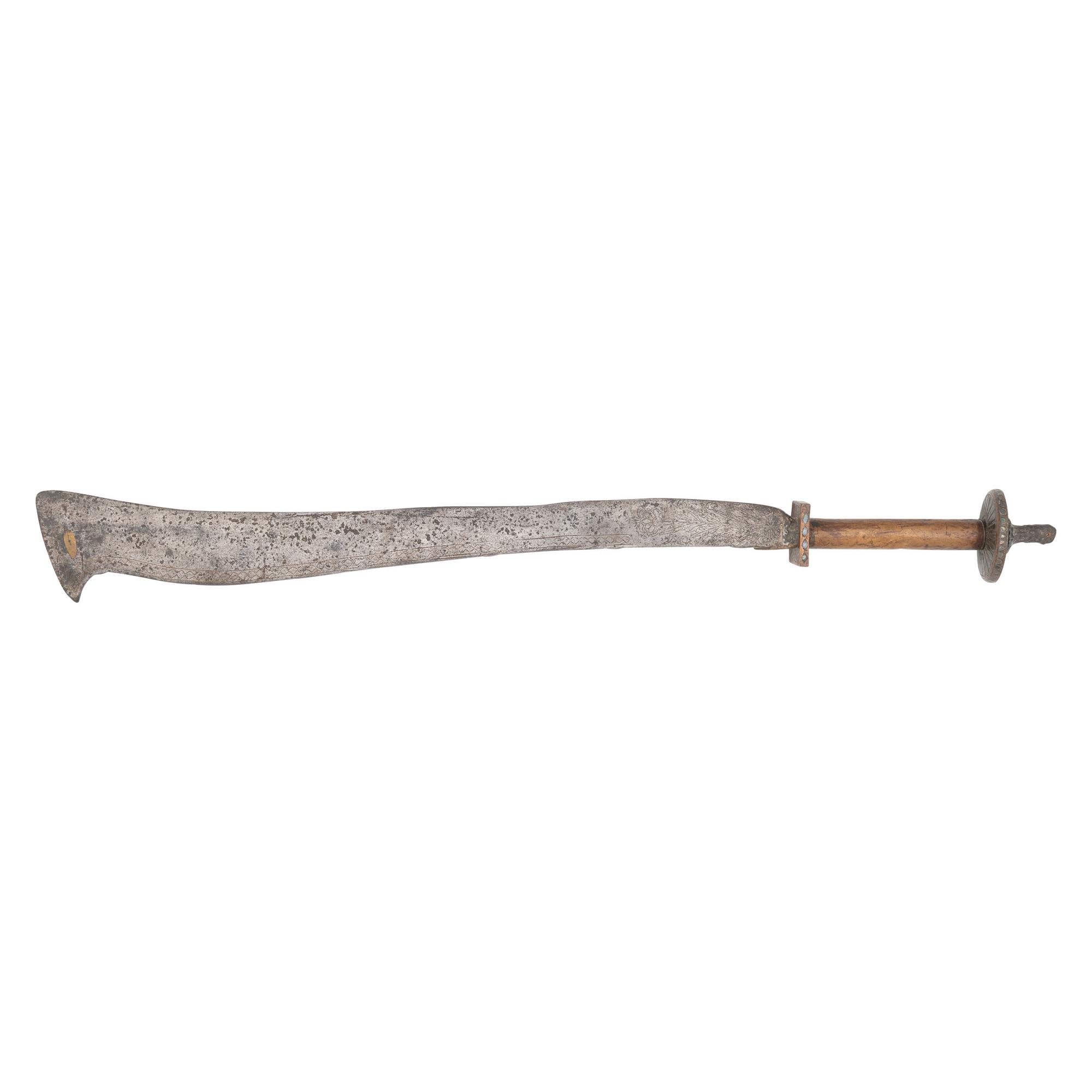 19th Century Nepalese or Bangali Ram Dao Sacrificial Sword
