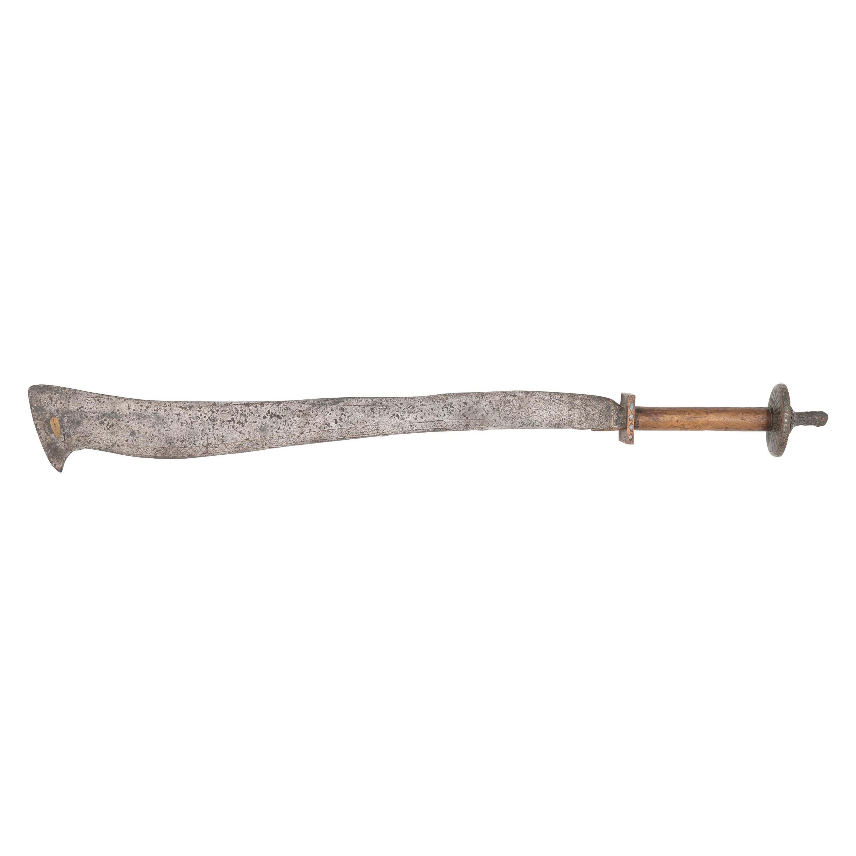 19th Century Nepalese or Bangali Ram Dao Sacrificial Sword