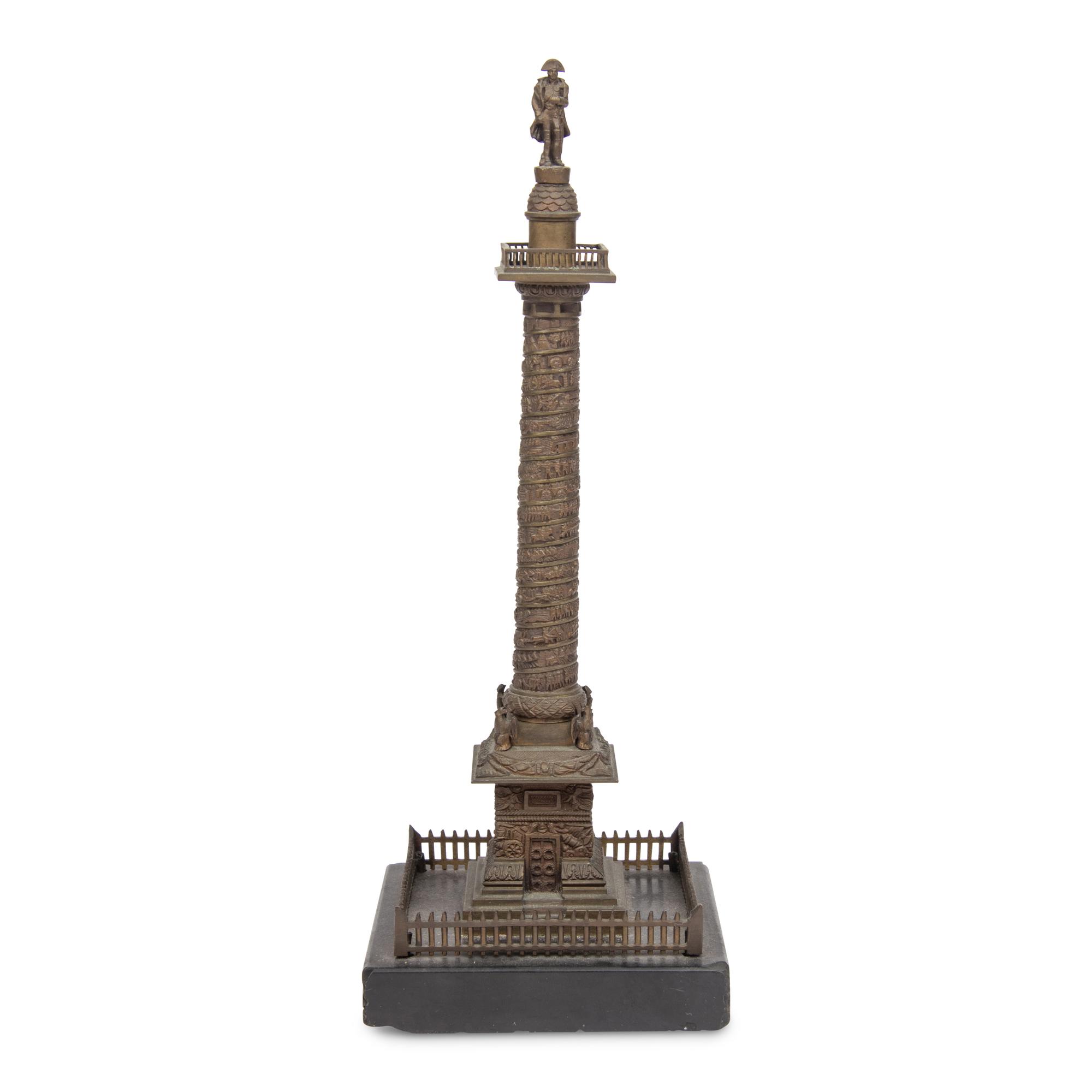 A Grand Tour Bronze Model of the Vendôme Column