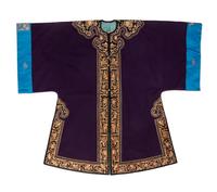 A Chinese Black Ground Silk Lady's Robe Length 42 inches. — 19TH CENTURY