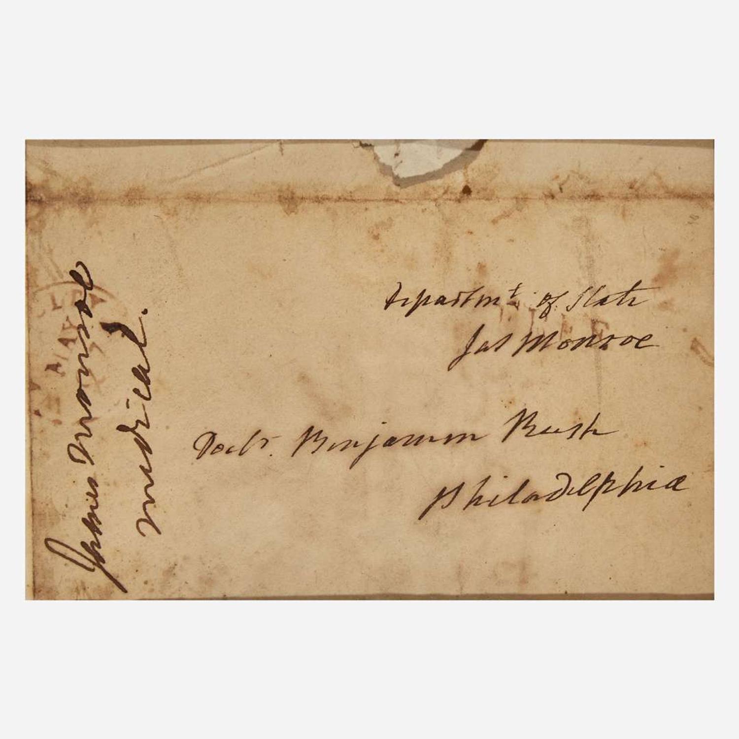 [Presidential] Monroe, James Autograph Letter, signed