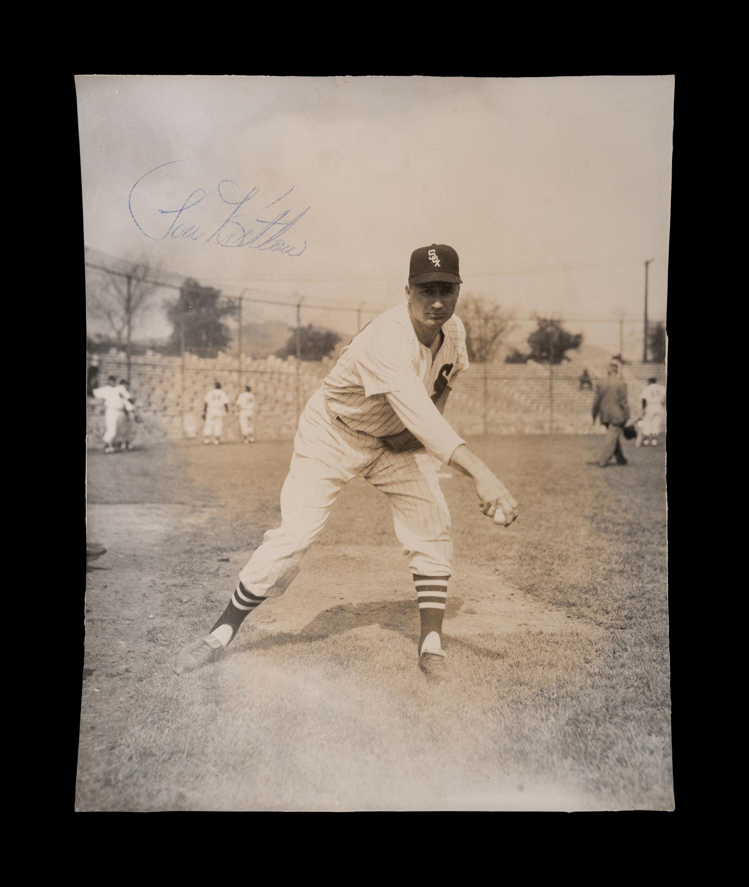 A Group of 1950s Comiskey Park Chicago White Sox Signed Type One Photographs and Ephemera Including Nellie Fox Signed Photograph,