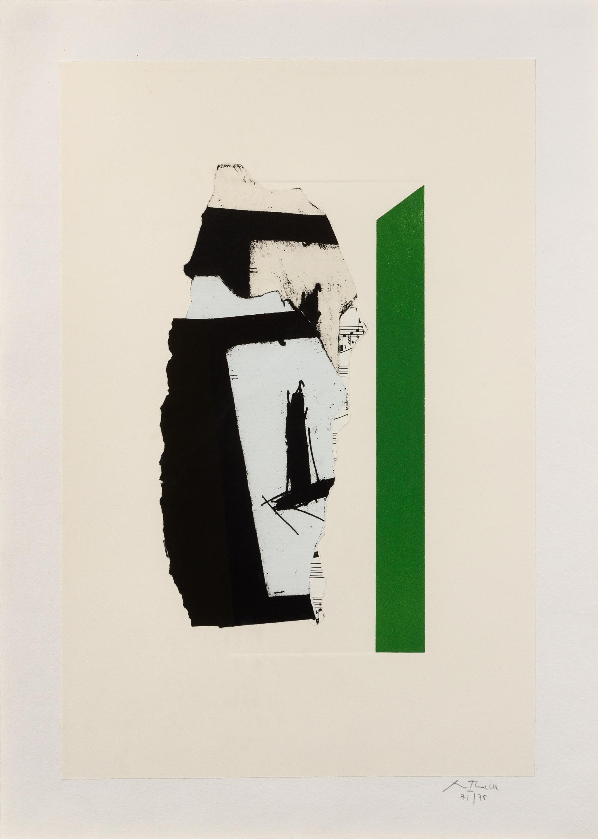 In White with Green Stripe