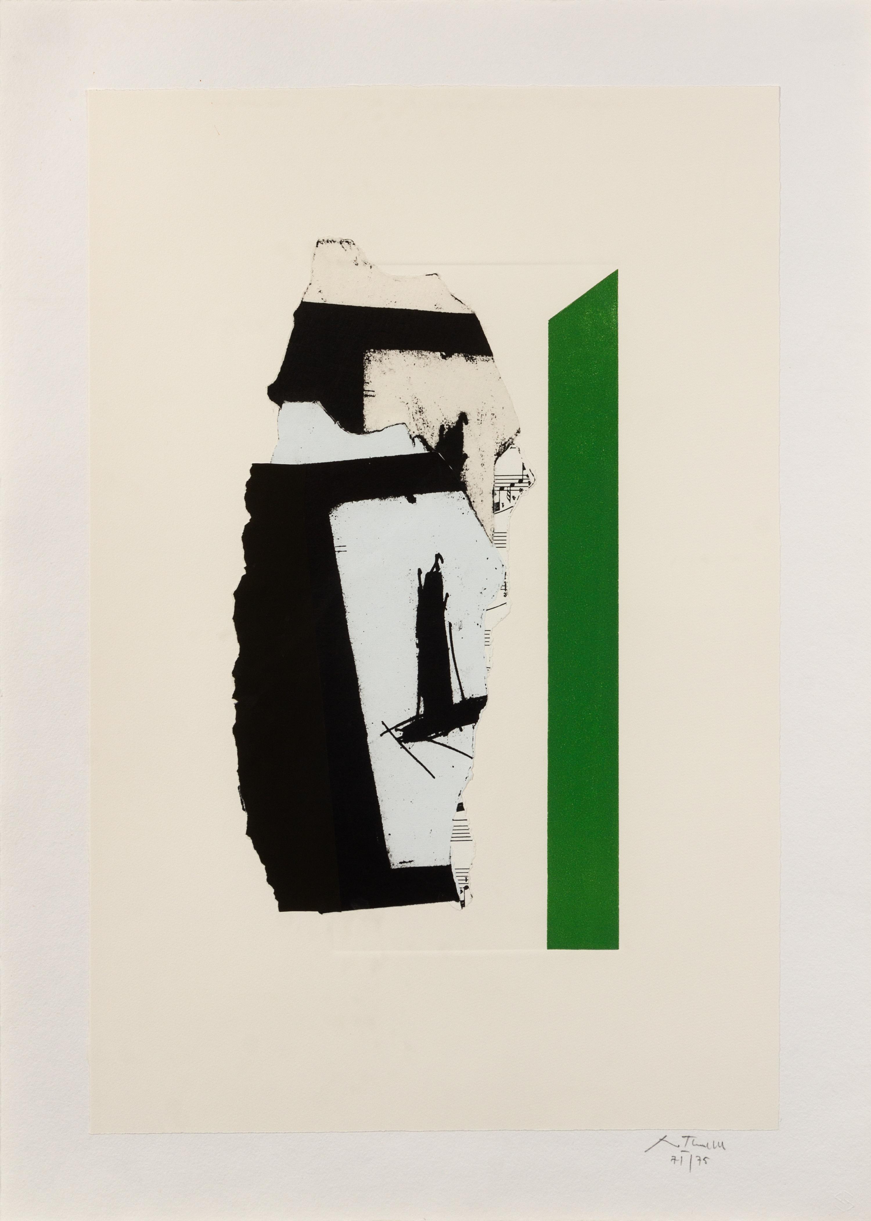 In White with Green Stripe