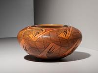 Polychrome Pottery Jar, with Migration Pattern