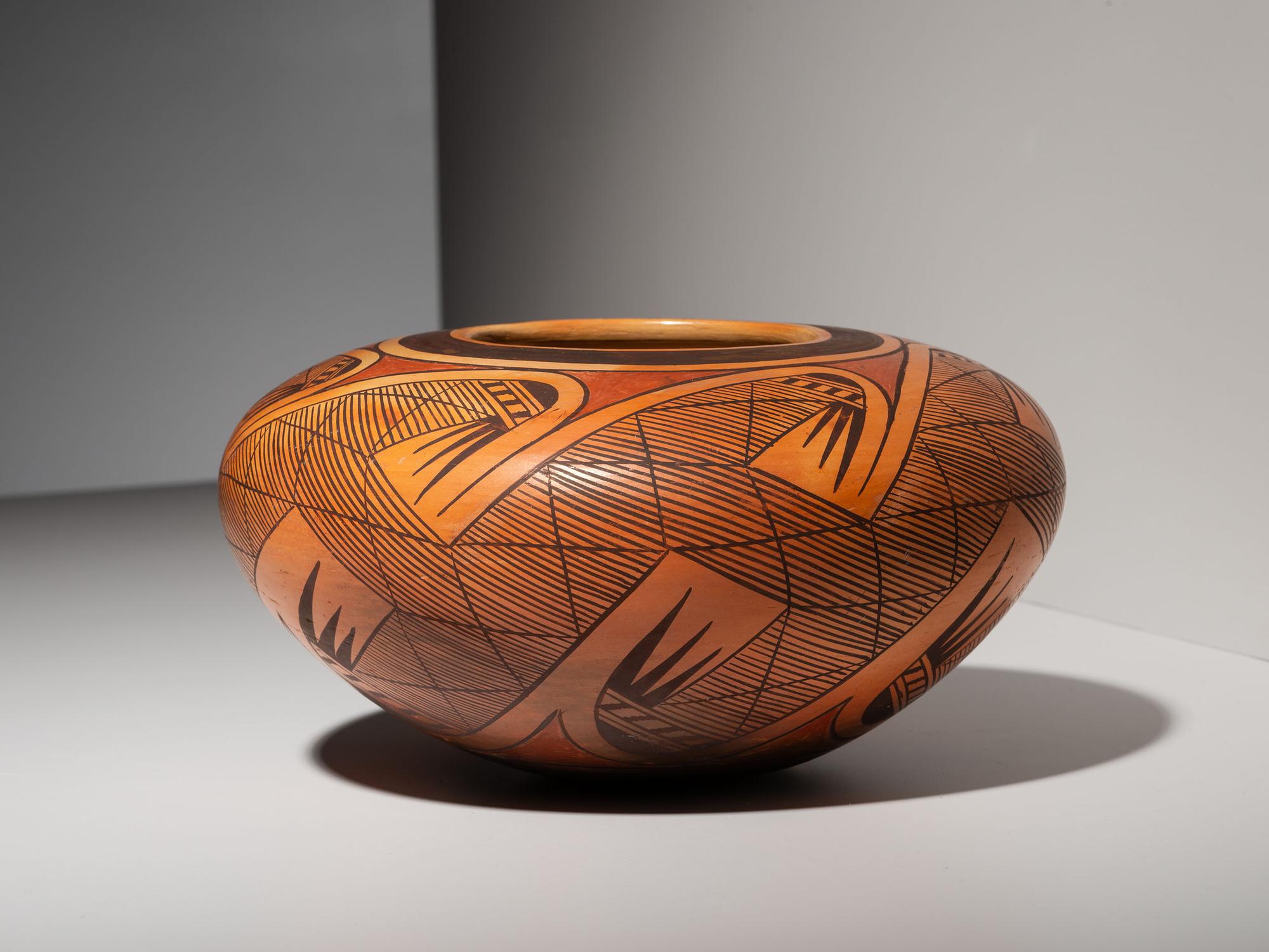 Polychrome Pottery Jar, with Migration Pattern