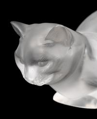 Two Lalique Cat Figures