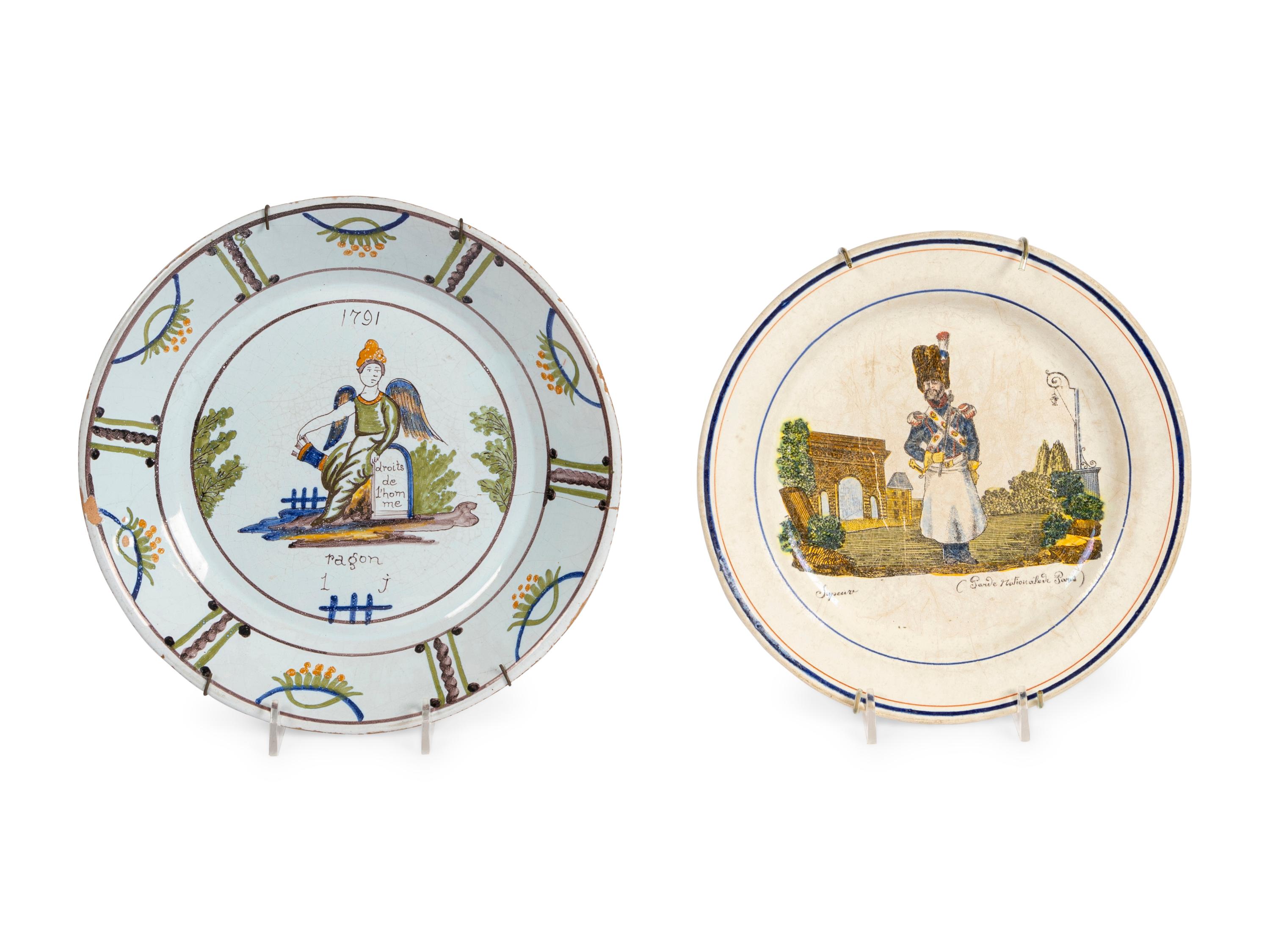 Five French Faience Articles