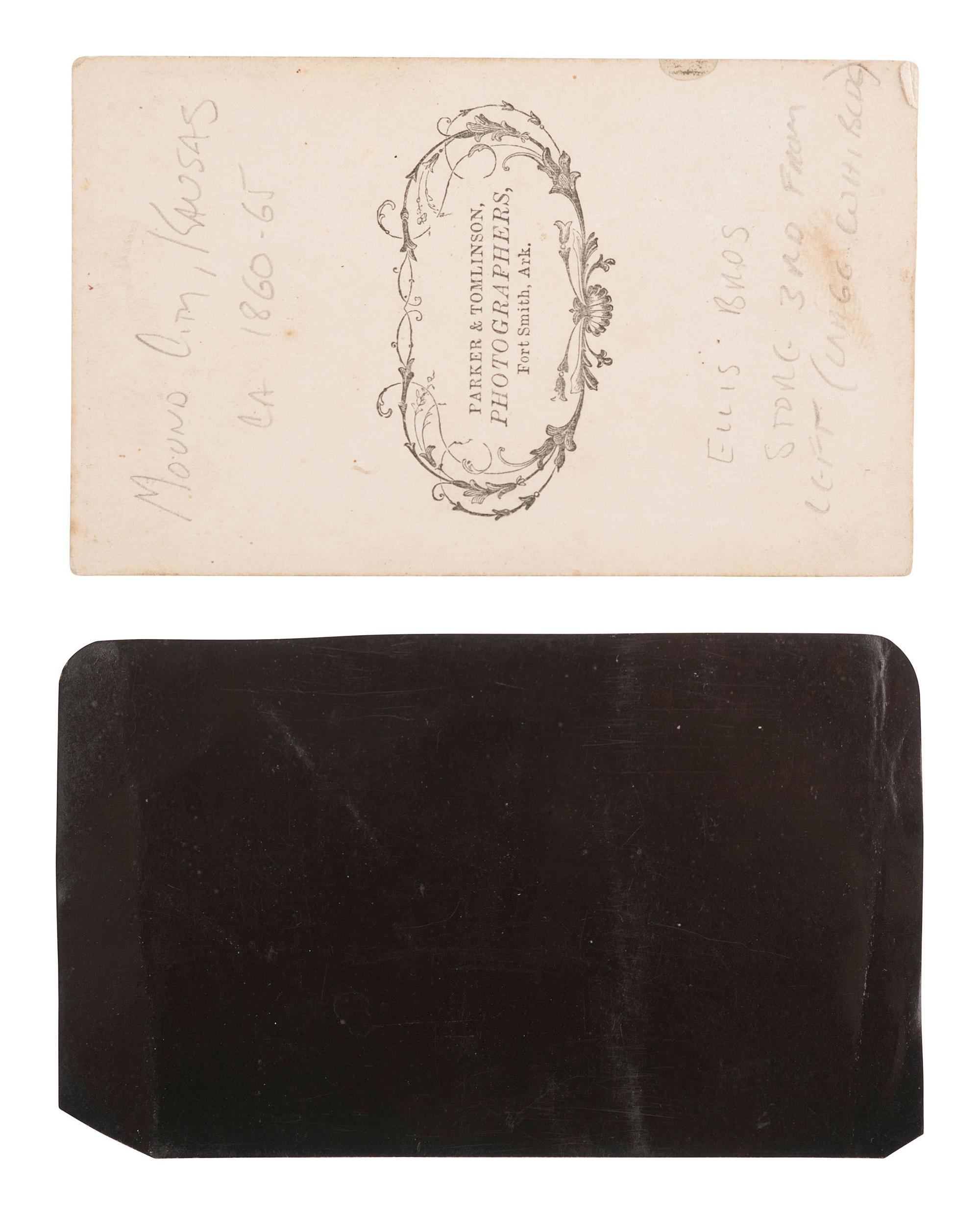[EARLY PHOTOG.] CDV & tintype street views of Iowa and Kansas, incl. war-date CDV of Mound City, KS.