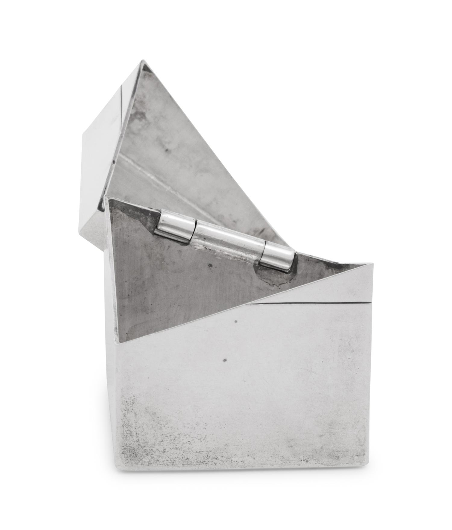 An American Silver Stamp Box