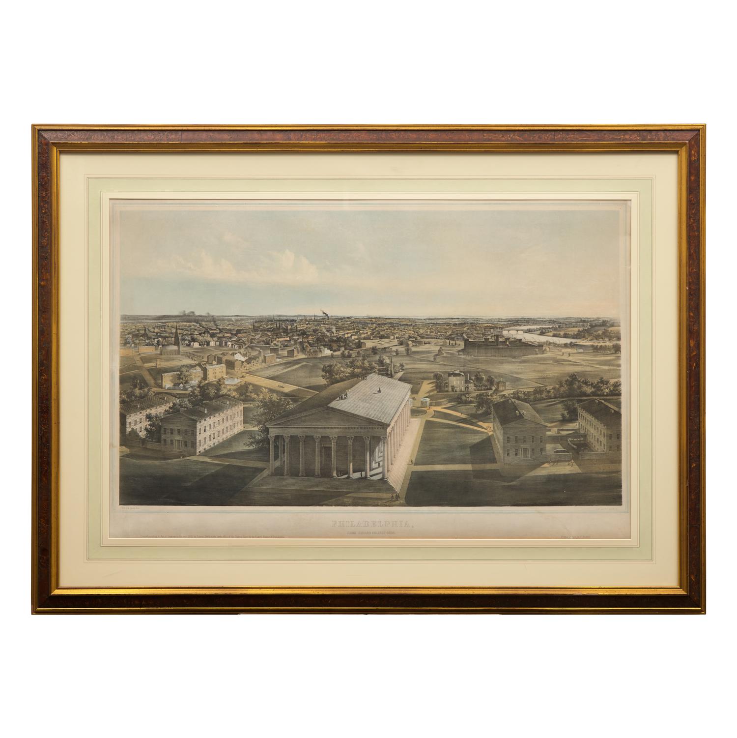 [Philadelphia] Hill, John William, and Benjamin Francis Smith. Philadelphia, From Girard College-1850