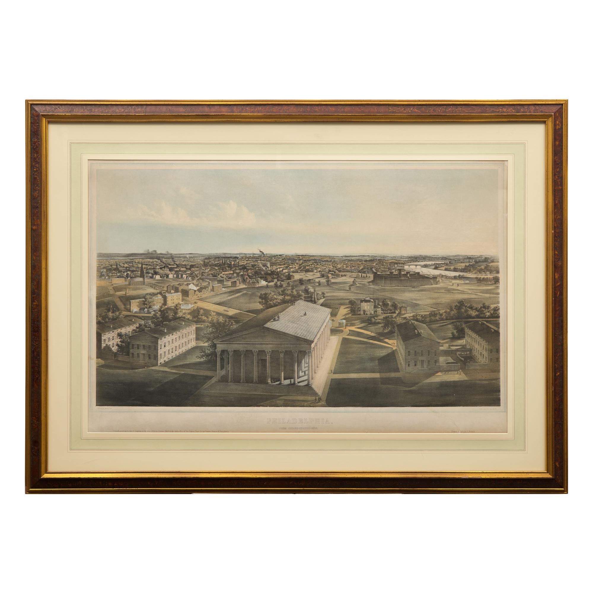 [Philadelphia] Hill, John William, and Benjamin Francis Smith. Philadelphia, From Girard College-1850