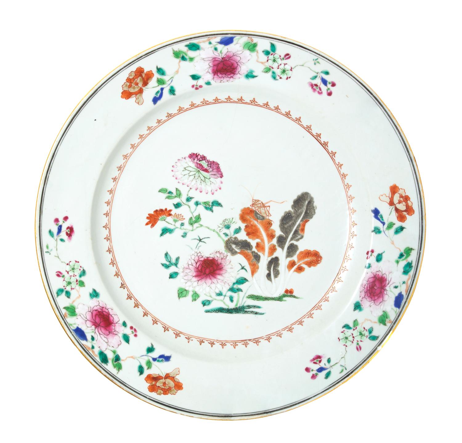 A Chinese Export Porcelain Charger, Diameter 15 inches.