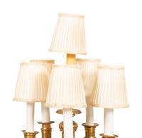 A Pair of Empire Style Six-Light Bronze Urn-form Candelabra