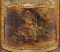 A Louis XV Style Giltwood and Vernis Martin Vitrine Cabinet