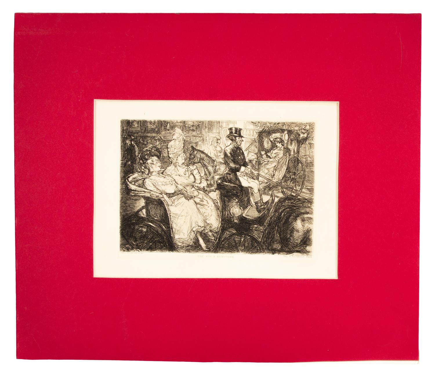 Une Rue à New York, (Fifth Avenue Critics) (two works)