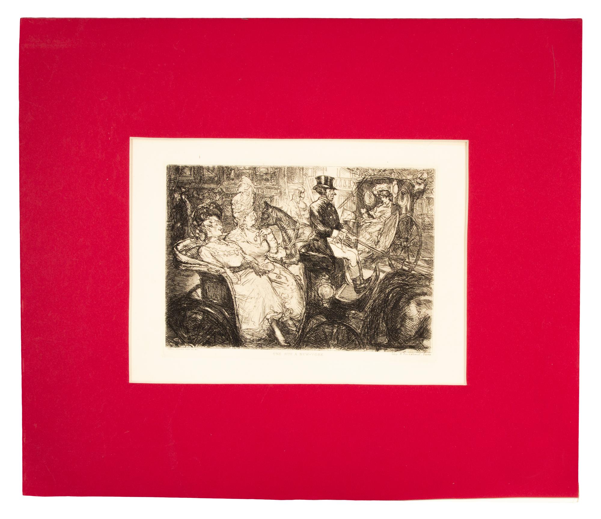 Une Rue à New York, (Fifth Avenue Critics) (two works)