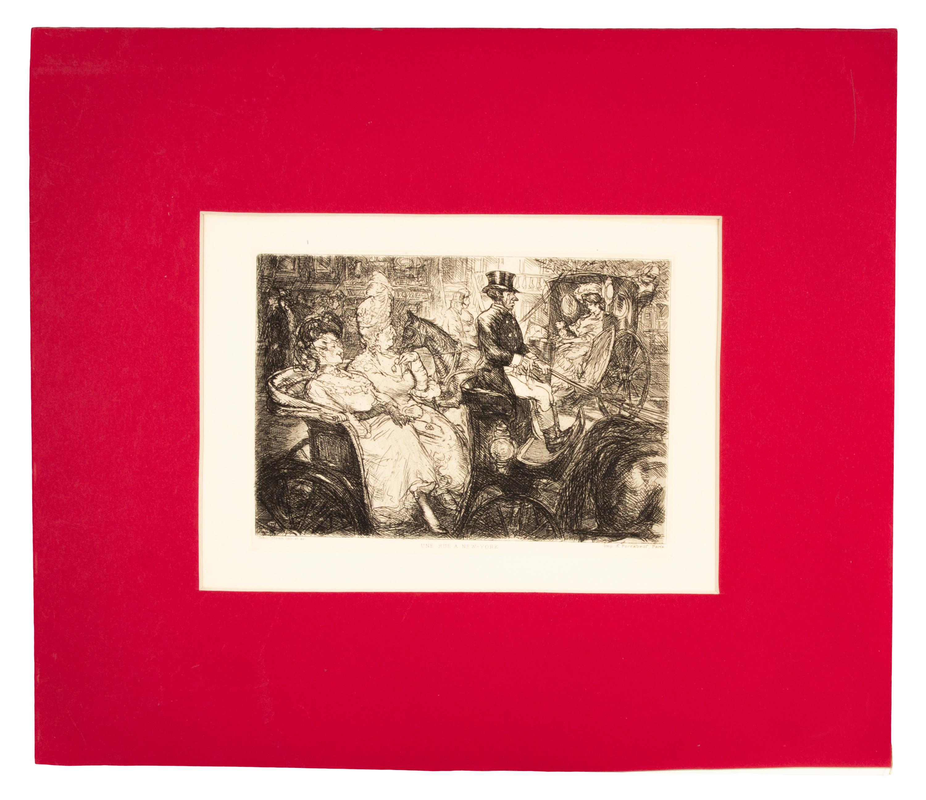 Une Rue à New York, (Fifth Avenue Critics) (two works)
