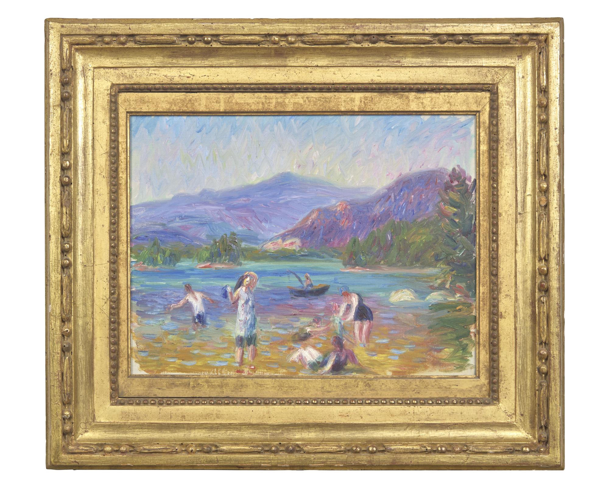 William Glackens (American, 1870-1938) — Bathers, Walker’s Pond (New Hampshire), c. 1922