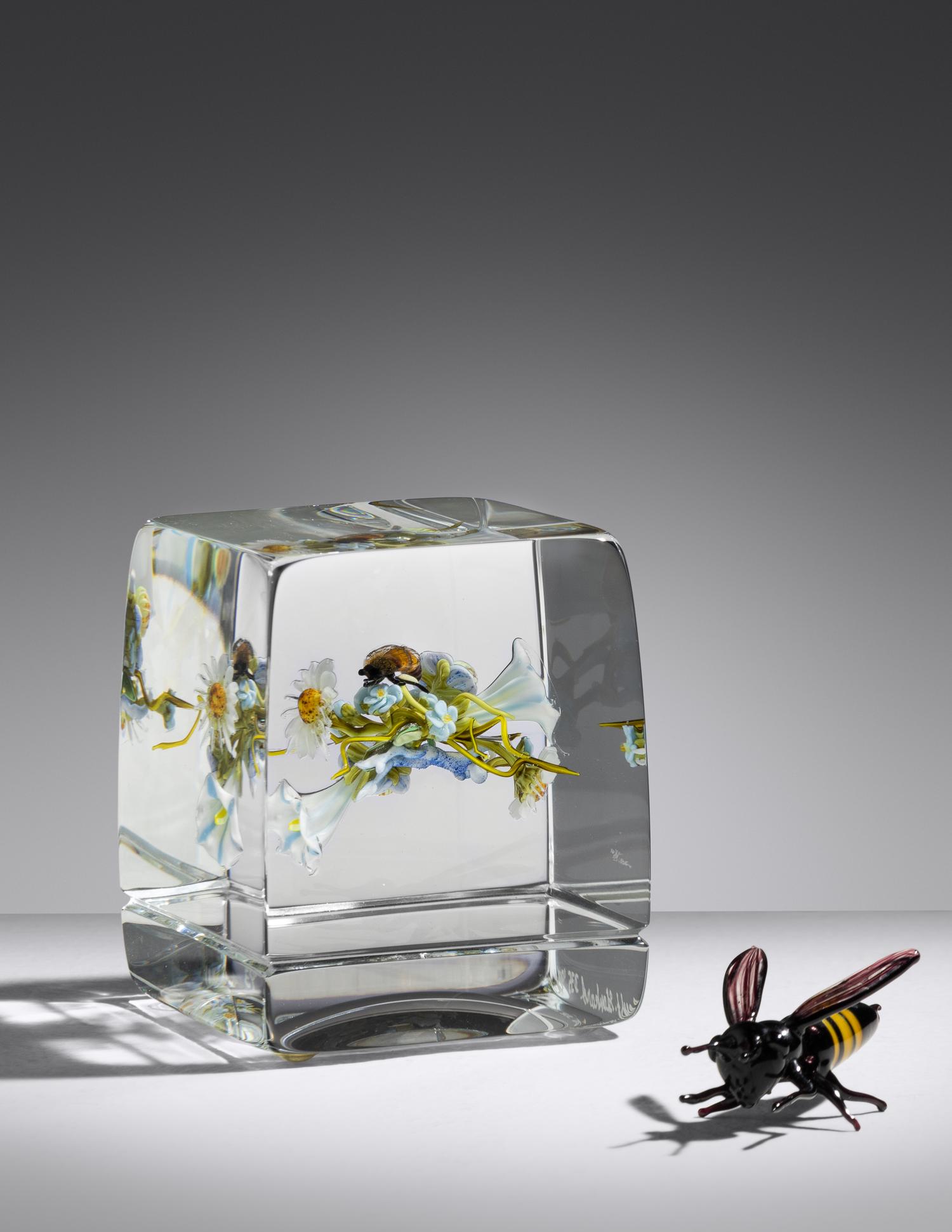 Botanical Paperweight and Bee, 1993