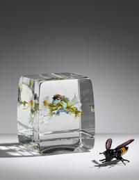 Botanical Paperweight and Bee, 1993