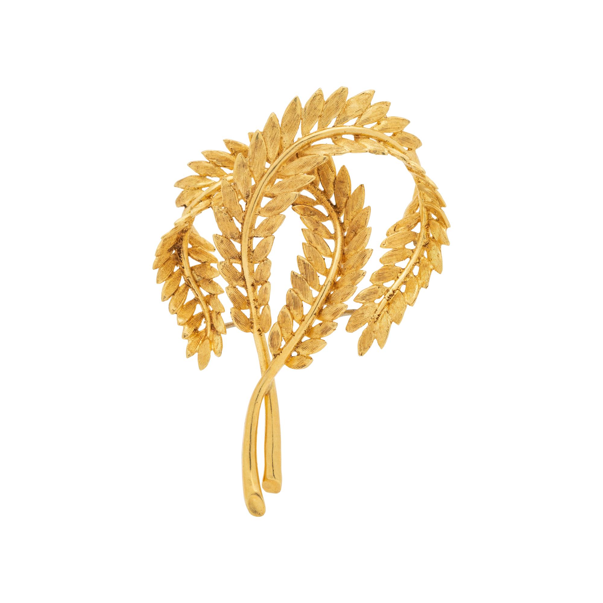 YELLOW GOLD BROOCH