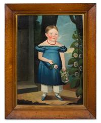 Artist Unknown, (American, 19th Century), Portait of a Young Girl