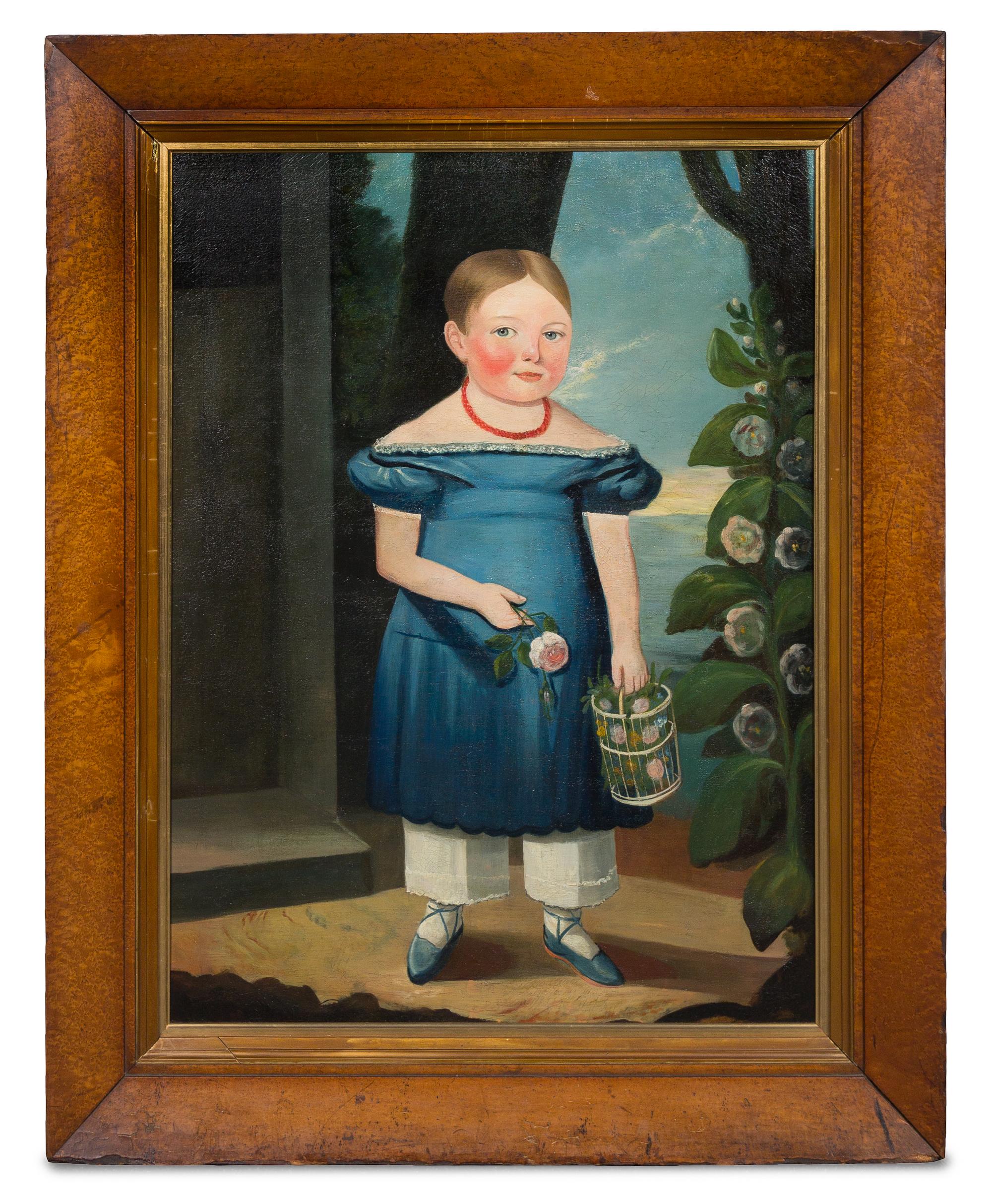 Artist Unknown, (American, 19th Century), Portait of a Young Girl