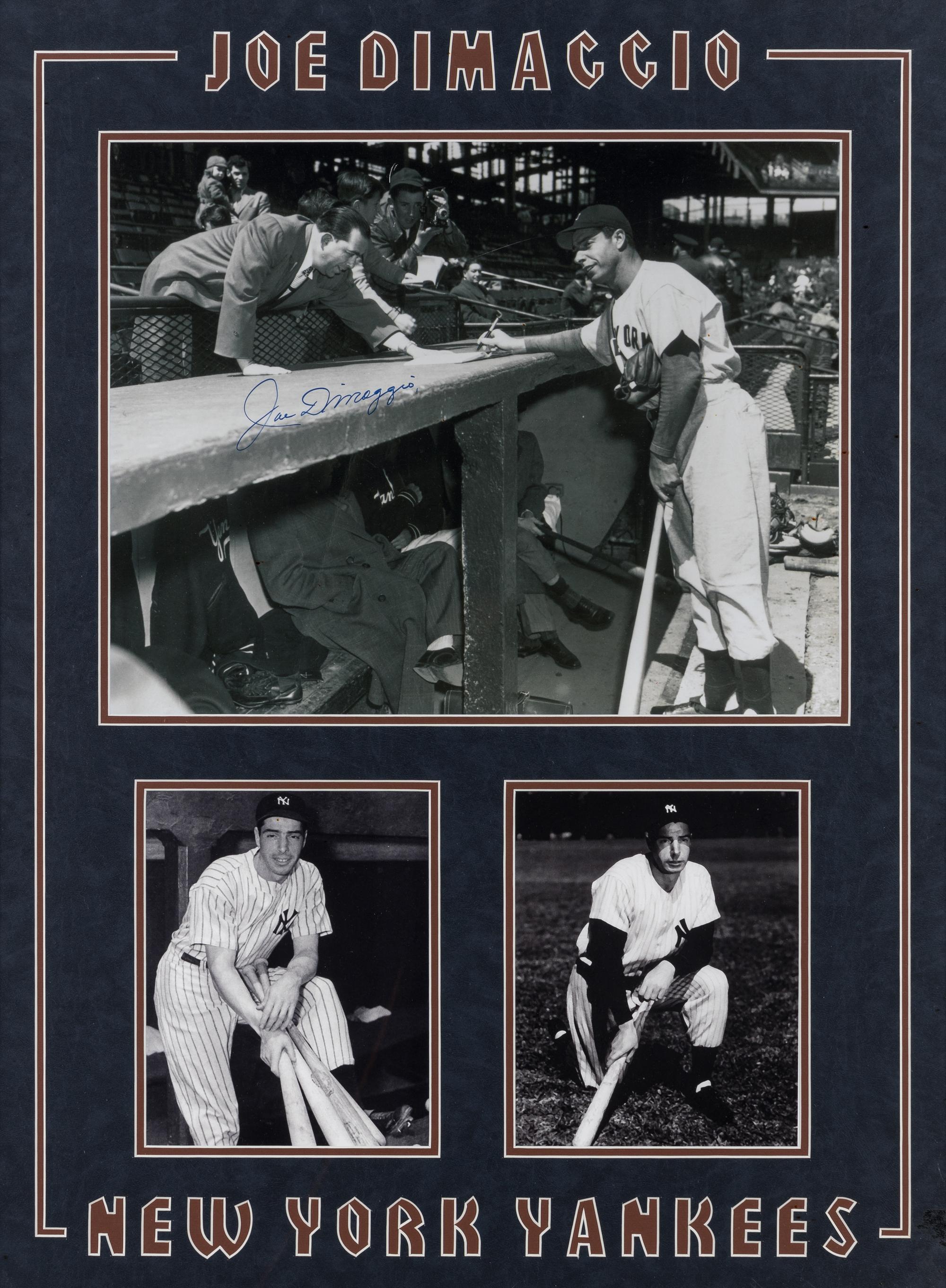 A Joe DiMaggio Signed Autograph Large Display (Beckett Authentication Services Letter),
