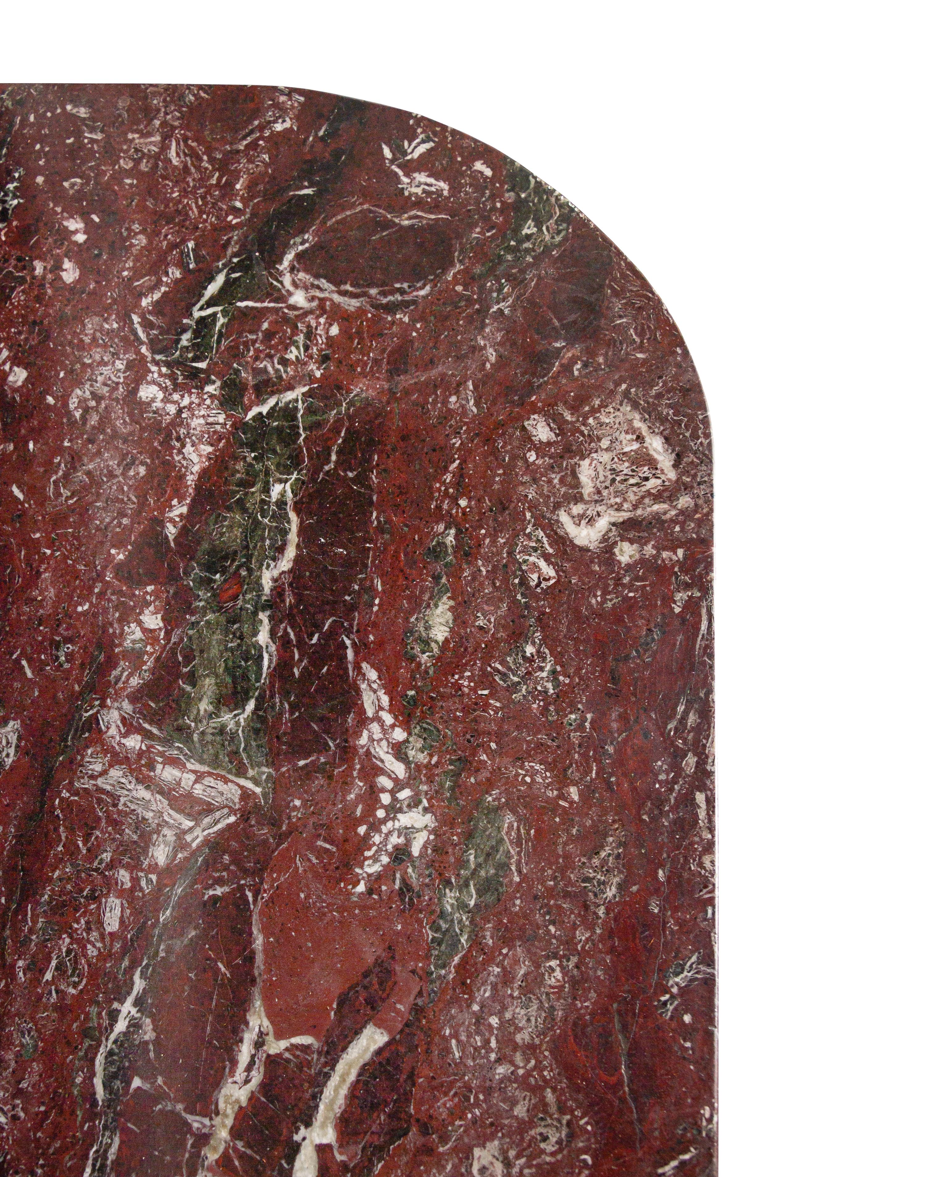 An Italian Carved Walnut Marble-Top Server